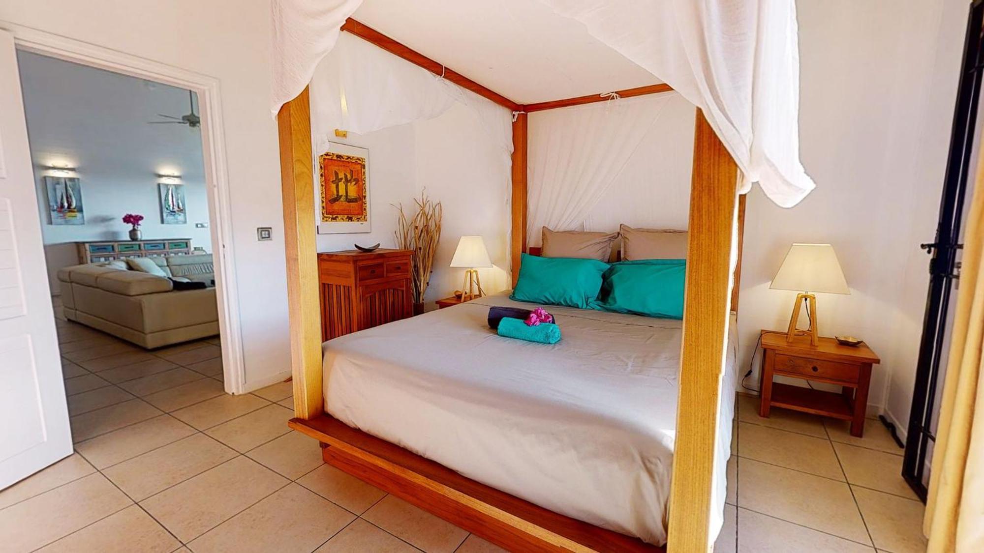 Villa Deluxe L'Hacienda Villa Vue Mer 180 Piscine Jacuzzi Proche Plage Marina Golf Pointe Des Chateaux Et Casino Jardin Clos Voyage Durable Saint-Francois (Grande-Terre) Quarto foto