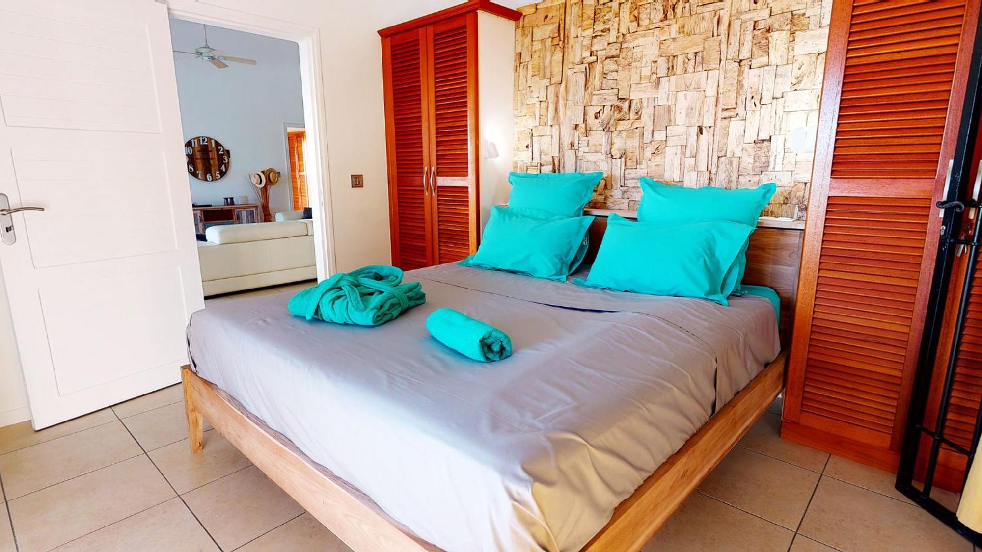 Villa Deluxe L'Hacienda Villa Vue Mer 180 Piscine Jacuzzi Proche Plage Marina Golf Pointe Des Chateaux Et Casino Jardin Clos Voyage Durable Saint-Francois (Grande-Terre) Quarto foto